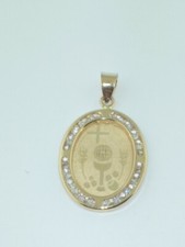 14K Solid Gold First Communion Pendant. Dije de Primera Comunion oro de 14K