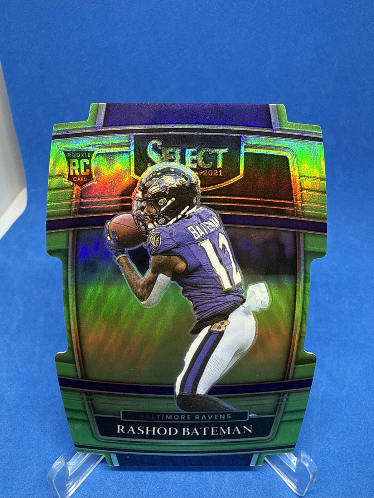 2021 Panini Select Concourse Rashod Bateman Green Die Cut Prizm /349 RC Ravens