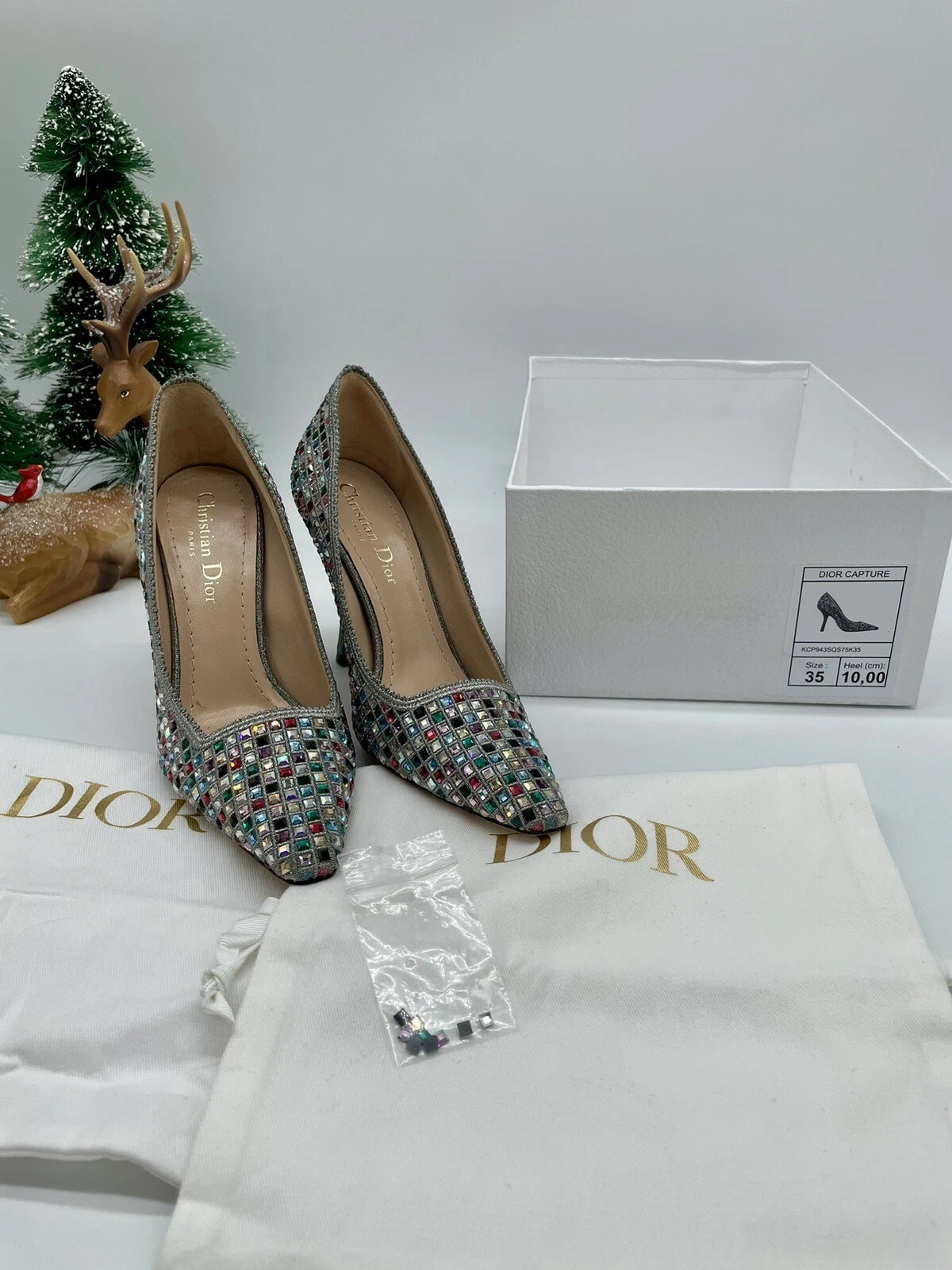 Escarpins femme Dior capture embellis taille 35 made in Italy