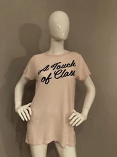 Junk Food Womens Graphic Logo Cotton A Touch of Class T Shirt Size S