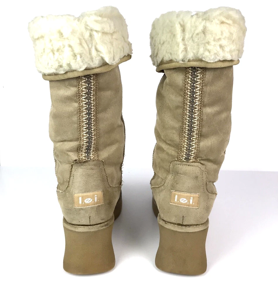 Botas LEI De Colección Años 90 Y2K Para Mujer 8 Tostadas Gruesas Plataforma Imitación Piel Altas Invierno Foto 3 de 4