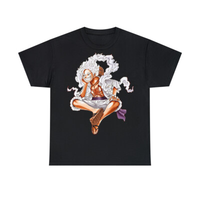 One Piece Luffy Gear Anime Unisex Heavy Cotton Round Neck Tee
