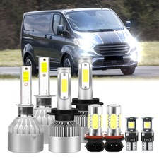 For Ford Custom Transit Xenon LED 6000K White Headlights Fog Side Lamp Bulbs Set