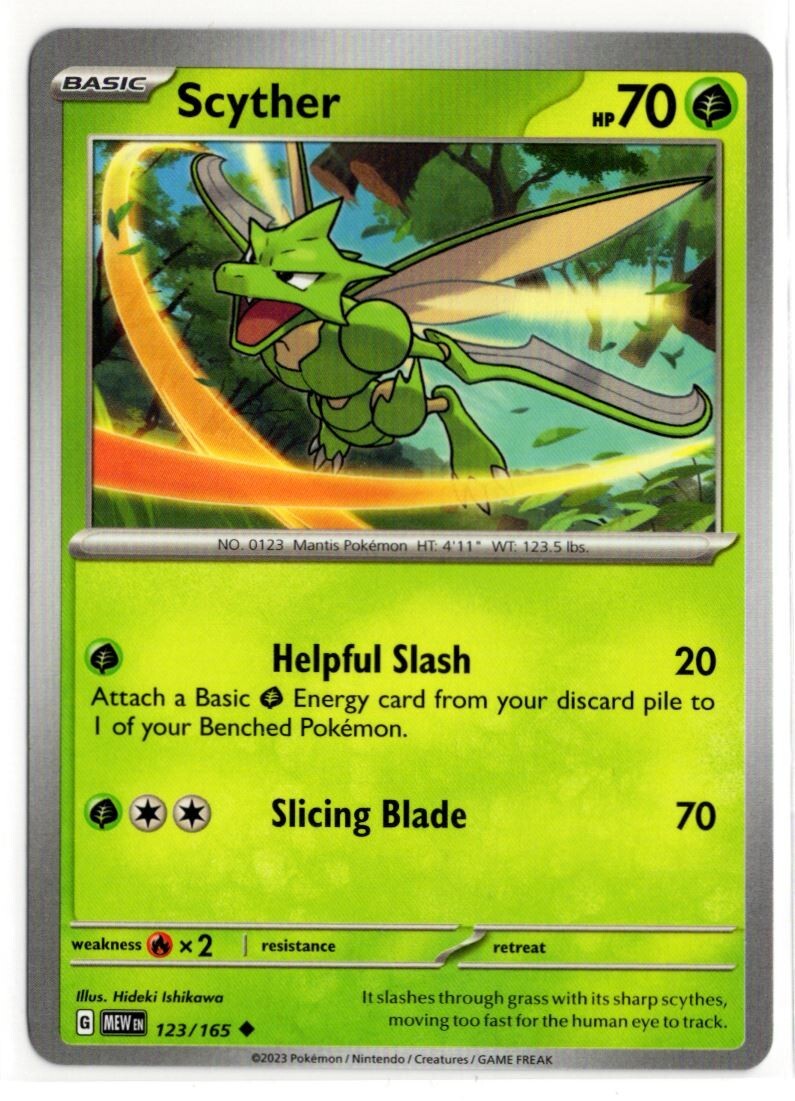 Pokemon Scarlet Violet 151 123/165 Scyther