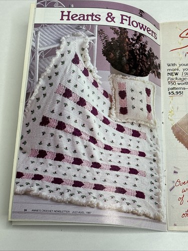 Annie's Crochet Newsletter July Aug 1987 Patterns Sweater Doily Toys - Picture 5 of 8