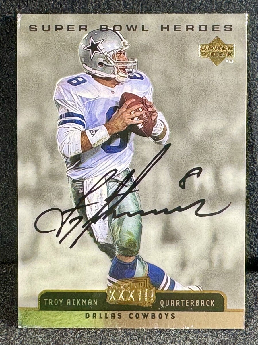 NFL Troy Aikman サインカード 1999 Upper Deck “Super Bowl Heroes” #21 Troy Aikman Dallas