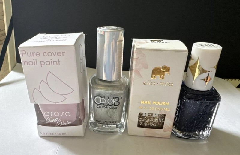 Nail Polish Bundle Color club/ Orosa/Ella + Mila/ Essie 4 Pc Set New