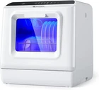 Portable Countertop Dishwasher with 5-Liter Built-In Water Tank, No Hookup Neede
