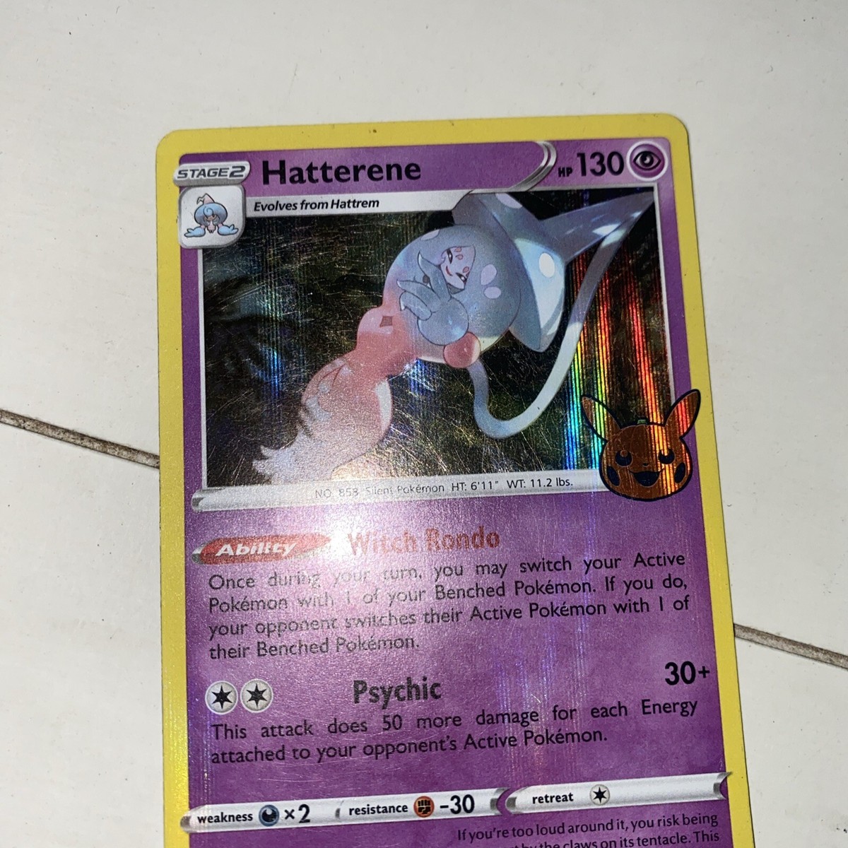 Hatterene 073/198 Holo Trick or Trade BOOster 2022 Halloween