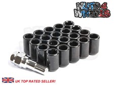 20 x Black Tuner Wheel Nuts Fits Ford Fiesta MK7 MK8 with Aftermarket Alloys