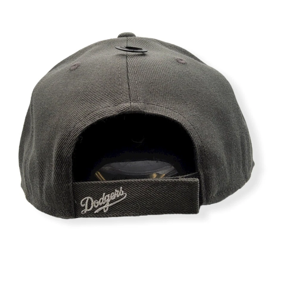 Chapéu '47 Los Angeles Dodgers MVP 2 tons carvão branco contorno alça ajustável - Imagem 4 de 4