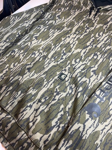 Sz XXLT Carhartt 105484 Mens Loose Fit Camo Sleeve Graphic Sweatshirt Bottomland - Picture 2 of 21