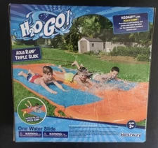NEW H20 Go Triple Slip N Slide Aqua Ramp Drench Pool 18 Ft FAST FREE SHIPPING!