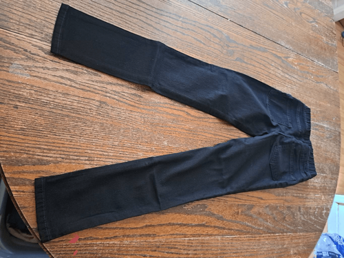 New Size 12 Slim Two Pair Cat & Jack Black Pull On Pants Elastic Waist Skinny - Picture 5 of 5