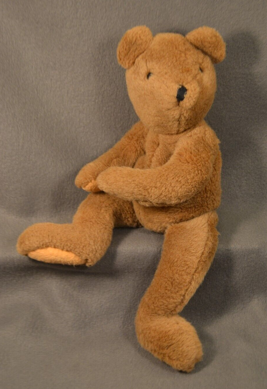 Vintage CMC 1986 Brown Jointed Teddy Bear Plush Stuffed Weighted Tan