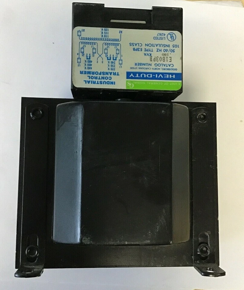 TRANSFORMADOR CONTROL INDUSTRIAL SEÑAL GENERAL E1803PB .180KVA 50/60HZ TIPO E3PB Foto 2 de 4
