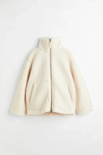 H&m Teddy Bear Jacket Cream Womens Medium Tik Tok Famous