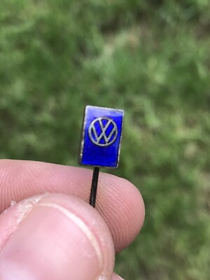 VW ENAMEL PIN 50ies SPLIT BUG BEETLE KDF WAGEN HEBMÜLLER KARMANN PORSCHE OVAL
