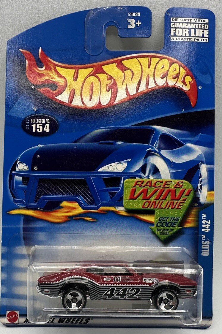 2001 Hot Wheels Olds 442 Collector #154 Race & Win Die-Cast Mattel