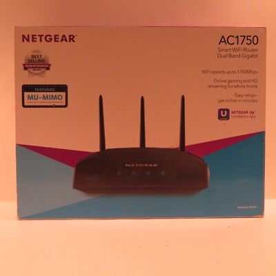 NETGEAR Nighthawk AC1750 Smart Wi-Fi Router R6700v2  &  AC CORD W/Ethernet Cable