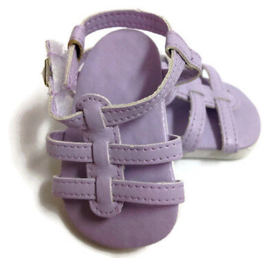 Easter Lavender Scallop Dress Shoes for 18/" American Girl Doll Clothes