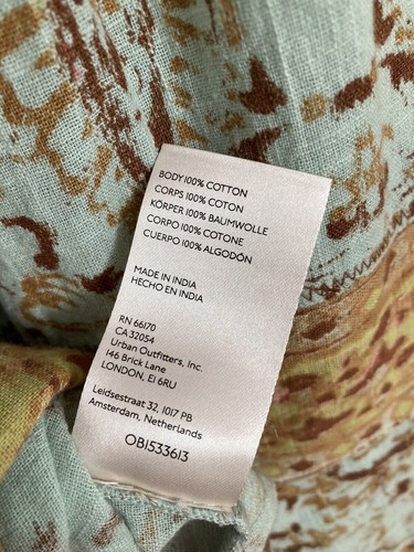 NUEVO Mameluco de algodón de gran tamaño Free People Telly bolsillos de una pieza XS verde - Imagen 8 de 9