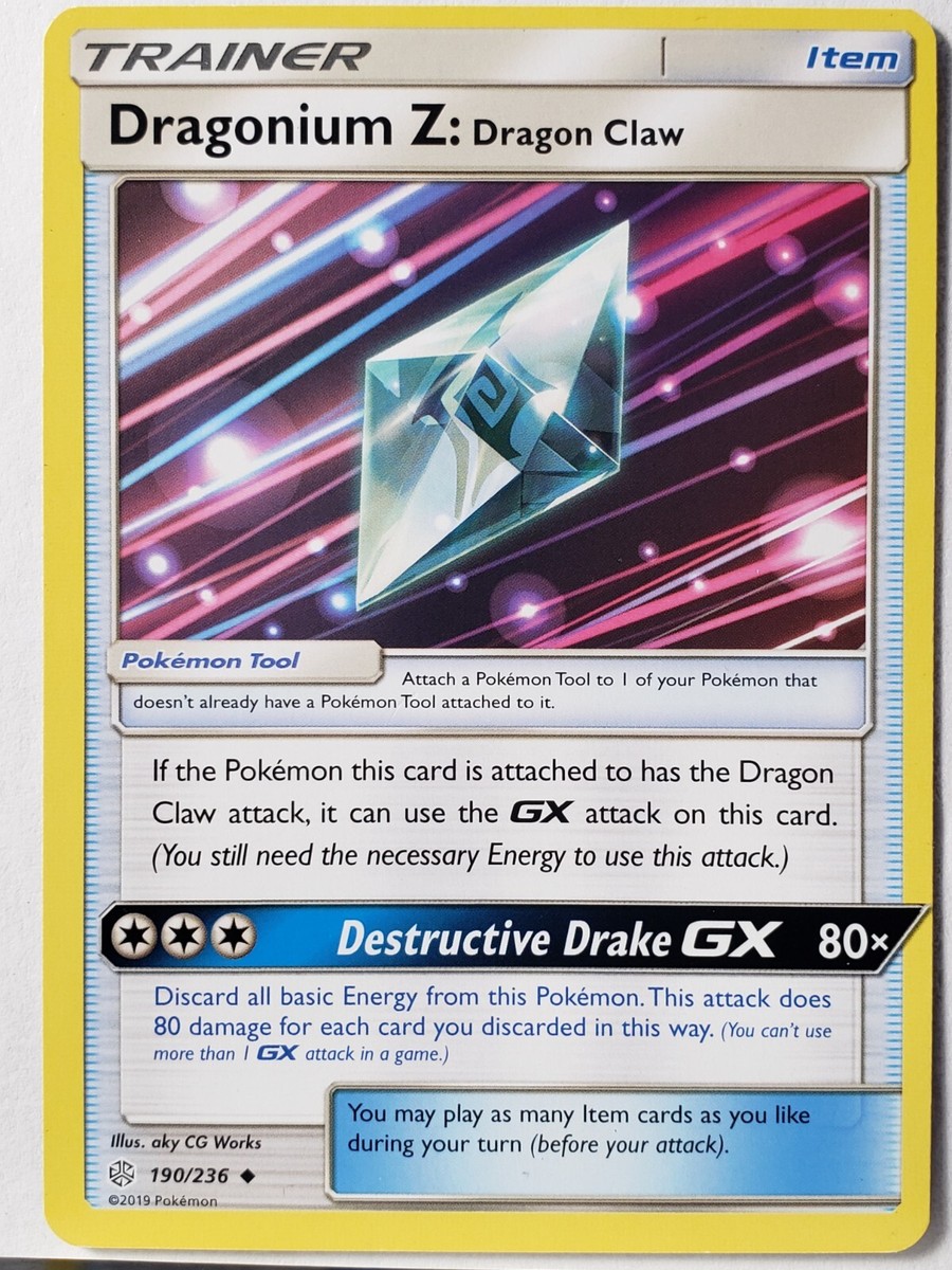 Dragonium Z: Dragon Claw 190/236 VLP / NM - Cosmic Eclipse Pokemon