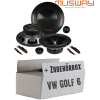 Musway Lautsprecher FüR Vw Golf 6 Heck Front TüR Boxen 16Cm System Pkw Einbauset