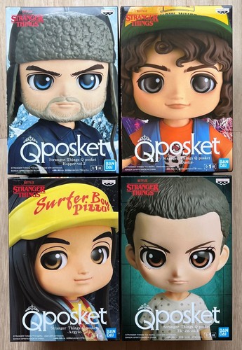 Q posket NETFLIX STRANGER THINGS Set of 4 Hopper, Dustin, Argyle, Eleven Figure | eBay