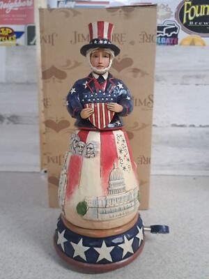 Jim Shore ''Freedom Forever'' Uncle Sam Musical Rotating Monument Scenes 4044669