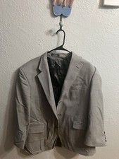 Mens Stafford Size 42S Gray Sport Coat Blazer Jacket Wool