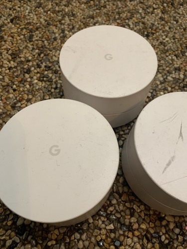Lot Of 3 Used Google Wifi Model AC-1304 Home Mesh Wi-Fi System No Cables - Picture 3 of 9