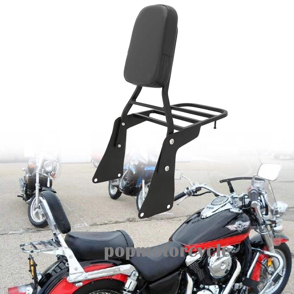Sissy Bar w Luggage Rack Rear Backrest for Kawasaki Vulcan 1500