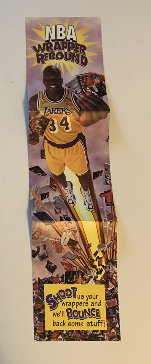 SHAQUILLE O'NEAL - NBA HOF - 1997-98 NBA WRAPPER REBOUND