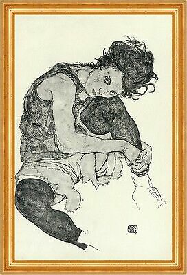 Zeichnungen I. Egon Schiele Frauen Gesicht Kleider Bein Arm B A3 01641 Gerahmt