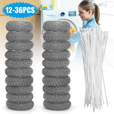 #ad 36× Washing Machine Lint Mesh Ties Washer Filter Drain Trap Hose Screen Snare US $9.29