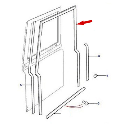 Britpart Front Door Frame Seal – RH – For Defender 90/110/130 (1984-2006) – LR077687 / LR024954