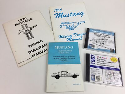 1967 Ford Mustang Wiring + Part and Body Diagrams CD-ROM plus bonus books