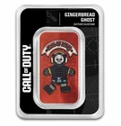 1 oz Silver Call of Duty™ Gingerbread Ghost Colorized Bar In Assay Card