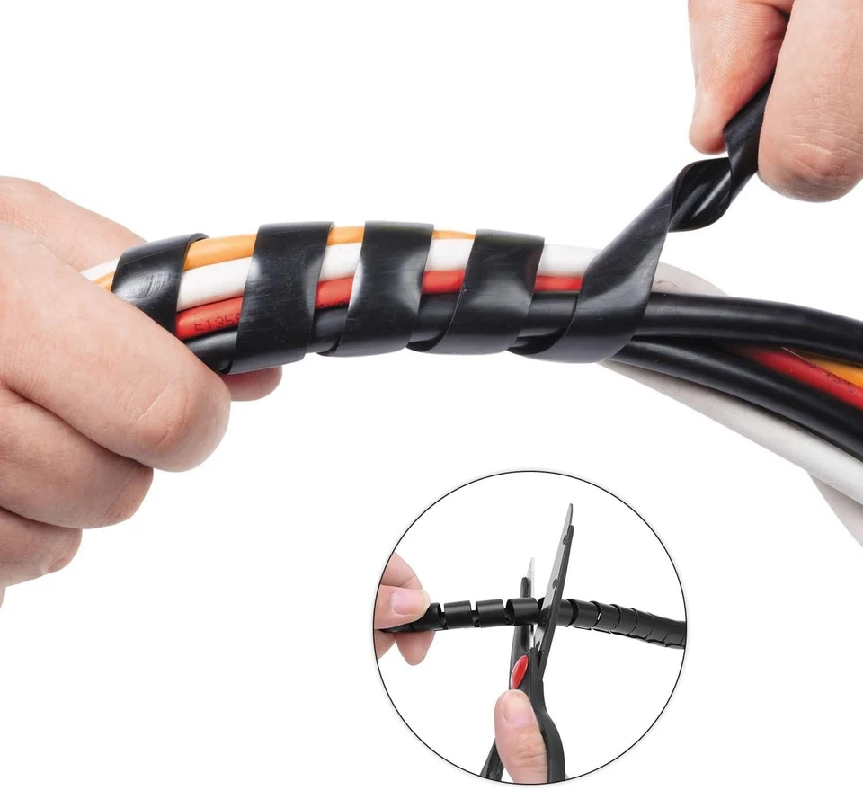 Spiral Cable Wrap Cord Cover Sleeve for Wire Computer Organizer - Image 3 of 4