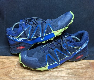 SALOMON SPEEDCROSS VARIO 2 Navy Blue Running Shoes Men's US 14 Outdoors Hiking