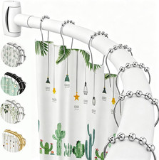 White Curved Shower Curtain Rod for Bathroom 33-78 In Adjustable Curved Shower R