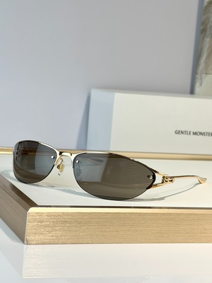 #ad Gentle Monster grey lenses gold frame sunglasses FUTURA Size 66 17 126 $85.00