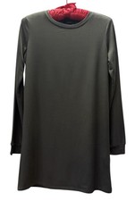 Forever 21 Long Sleeve Olive Green Mini Dress Tunic Top Stretch Casual Sz Medium