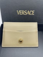 Versace Card Case Holder Wallet  Smooth Leather  Logo NIB $300 Hot Deal