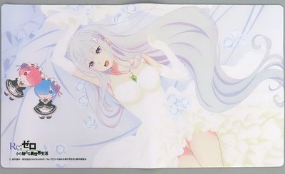 Curtain Soul Re Zero Emilia Rubber Card Game Playmat Supply 2023 Limited