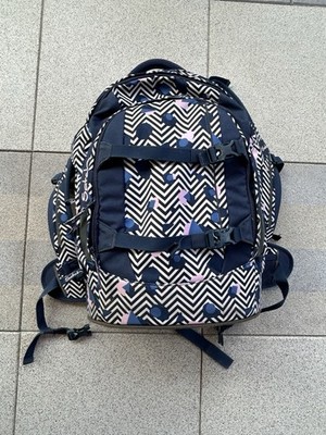 Satch Schulrucksack Stoney Mony Blau Rosa Punkte, Federmäppchen