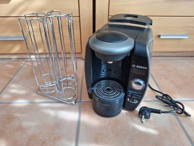 Tassimo Kaffeemaschine Bosch, schwarz/metallic, mit Kapselvorratsständer