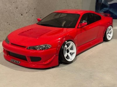 YOKOMO S15 Drift RC Car Karosserie HKS Silvia Street Style Overfenders selten...