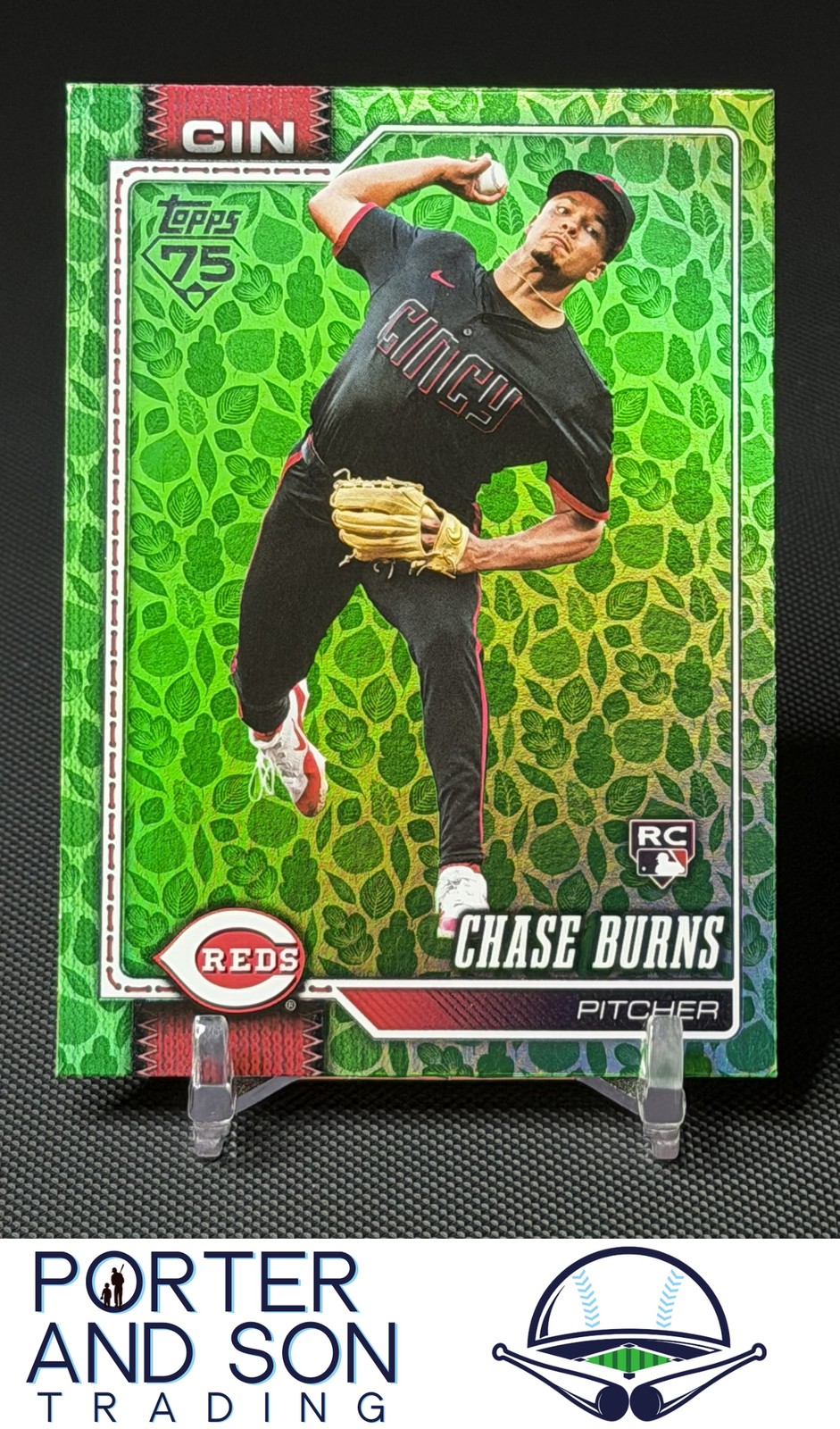 Chase Burns RC Holiday Foil 2026 Topps #312 Cincinnati Reds Baseball Card